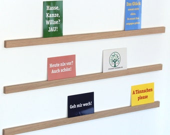 Bilderleiste Eiche 90 cm lang 3er Set mit Klebestreifen und Schrauben (30 Euro/m Grundpreis)