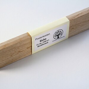 Posterleiste Eiche 21 cm DIN A 4, magnetisch Geschenk mit Magneten Holzrahmen Bilderrahmen handgemacht C_23_7