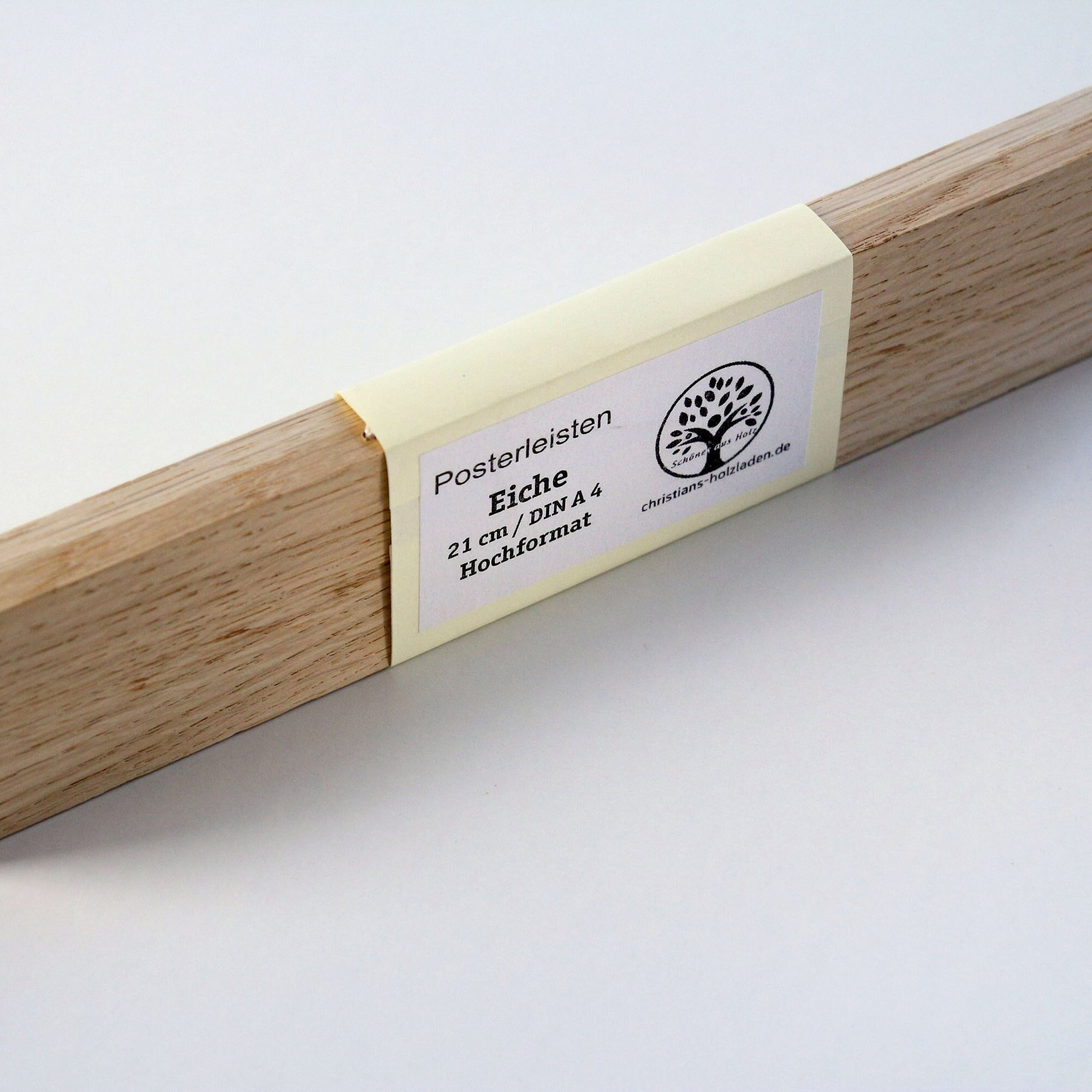 Listello Magnetico Per Poster In Legno Di Rovere 21 Cm – Attacca Quadri E Stampe Senza Cornice – Cordino In Pelle - 4