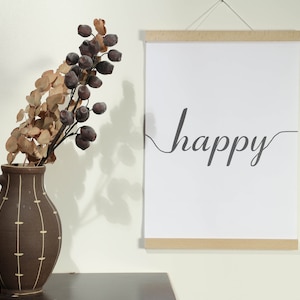 Posterleiste DIN A 1 - 59,6 cm Birke DIN A 0, A 1, A 2, A 3, A4, A5, A6) magnetisch Geschenk mit Magneten Holzrahmen Bilderrahmen