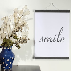 Posterleiste DIN B 1 - 70 cm Schwarz (DIN A 0, A 1, A 2, A 3, A4, A5, A6) magnetisch Geschenk mit Magneten Holzrahmen Bilderrahmen