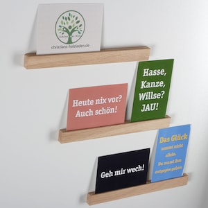 Oak picture rail 30 cm to 90 cm long, set of 3 (30 euros/m basic price)