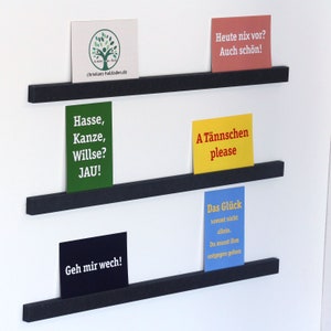 Black picture strip, 60 cm long, set of 3 with adhesive strips and screws (30 euros/m basic price)