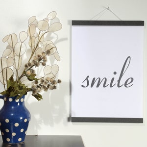 Posterleiste DIN A 1 - 59,6 cm Schwarz (DIN A 0, A 1, A 2, A 3, A4, A5, A6) magnetisch Geschenk mit Magneten Holzrahmen Bilderrahmen