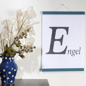 Posterleiste DIN A 0 - 84 cm Blau (DIN A 0, A 1, A 2, A 3, A4, A5, A6) magnetisch Geschenk mit Magneten Holzrahmen Bilderrahmen