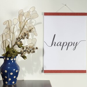 Posterleiste DIN A 0 - 84 cm Rot (DIN A 0, A 1, A 2, A 3, A4, A5, A6) magnetisch Geschenk mit Magneten Holzrahmen Bilderrahmen