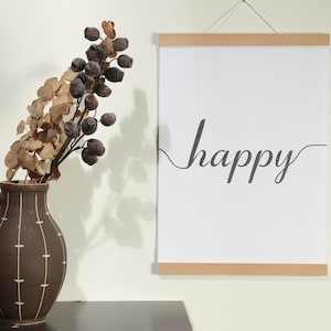Posterleiste DIN B 1 - 70 cm Buche (DIN A 0, A 1, A 2, A 3, A4, A5, A6) magnetisch Geschenk mit Magneten Holzrahmen Bilderrahmen