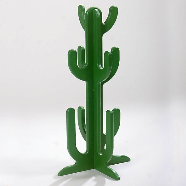 Schoenenrek CACTUS gemaakt van groen hout met armen voor schoenen, sandalen of laarzen kledingkast, schoenenkast, schoenenrek, plant