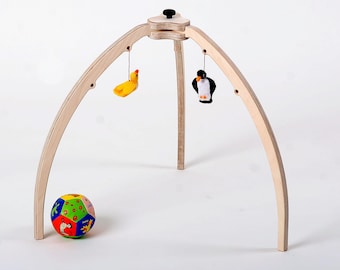 Play arch TRIPEL three legs activity center wooden baby gym, playpen play arch wooden a great gift for birth