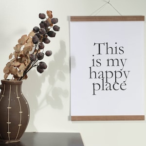 Posterleiste DIN A 1 - 59,6 cm Nussbaum (DIN A 0, A 1, A 2, A 3, A4, A5, A6) magnetisch Geschenk mit Magneten Holzrahmen Bilderrahmen