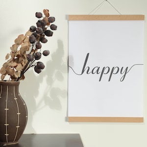 Posterleiste DIN A 1 - 59,6 cm Buche (DIN A 0, A 1, A 2, A 3, A4, A5, A6) magnetisch Geschenk mit Magneten Holzrahmen Bilderrahmen