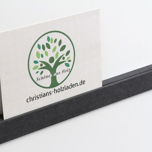 Bilderleiste Schwarz 30 cm lang mit Klebestreifen und Schrauben (30 Euro/m Grundpreis)