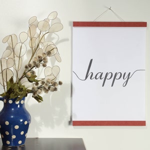 Posterleiste DIN A 1 - 59,6 cm Rot (DIN A 0, A 1, A 2, A 3, A4, A5, A6) magnetisch Geschenk mit Magneten Holzrahmen Bilderrahmen