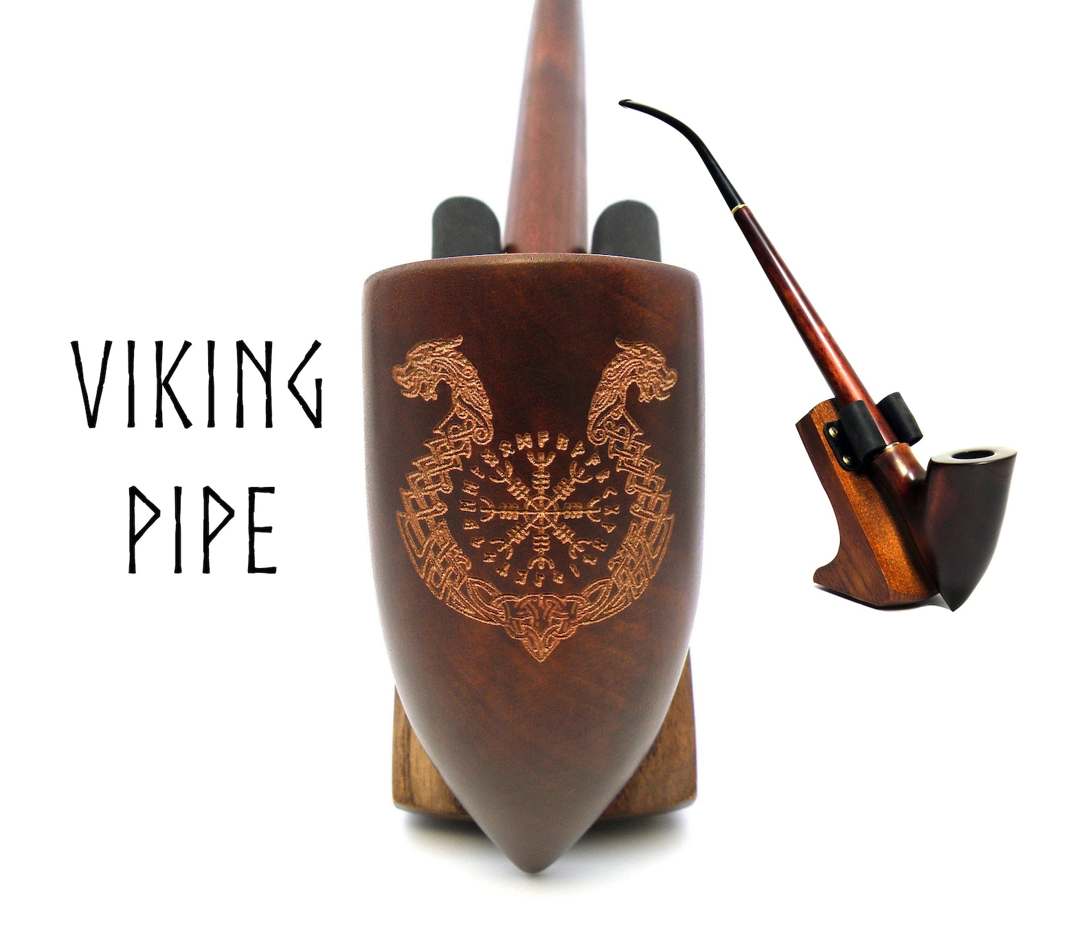Viking Pipe Runic Mjolnir Vegvisir Smoking Pipe Viking Compass Etsy UK