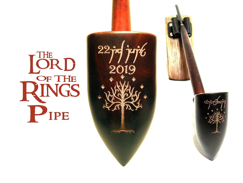 Long Tobacco pipe Gandalf Pipe tree of Gondor Smoking pipe Long stem LOTR Pipe Lord of the Rings Pipe Hobbit Pipe Wooden pipe