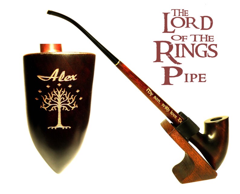 Long Tobacco pipe Gandalf Pipe tree of Gondor Smoking pipe Long stem LOTR Pipe Lord of the Rings Pipe Hobbit Pipe Wooden pipe