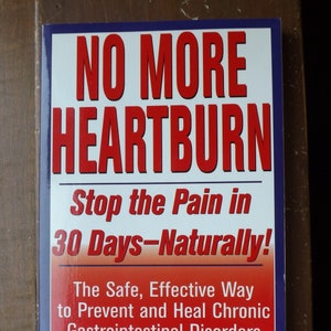 No More Heartburn Book, Sherry A. Rogers, M.D, Heal Gastrointestinal Disorders Naturally, Vintage Health Book, 2000, Good Condition