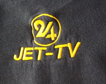 Sweatshirt, Vintage TV Station Top Action News 24 at WJETTV Erie, PA, Size 2X, Navy    Blue Pullover, Gently Worn