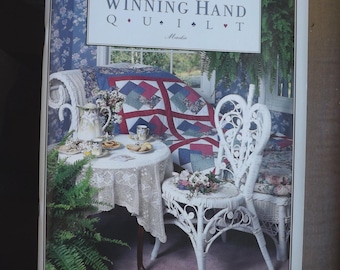 Eleanor Burns Quilt Pattern Book, Winning Hand Pattern, Unused, 6 Sizes of Quilts, Quilt In A Day Pattern, Rotary Cut Quilts, Vintage, 1994