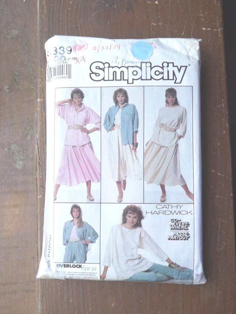 Sewing Pattern, Simplicity 8339 Loose Fitting Shirt, Pull-on Pants ...