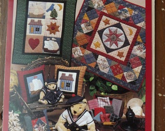 Little Quilts Pattern, "Treasures" Quilt, Instructions to Sew Small Quilts and Pillows, No. LQC12, Country Style Scrap Quilt, Unopened