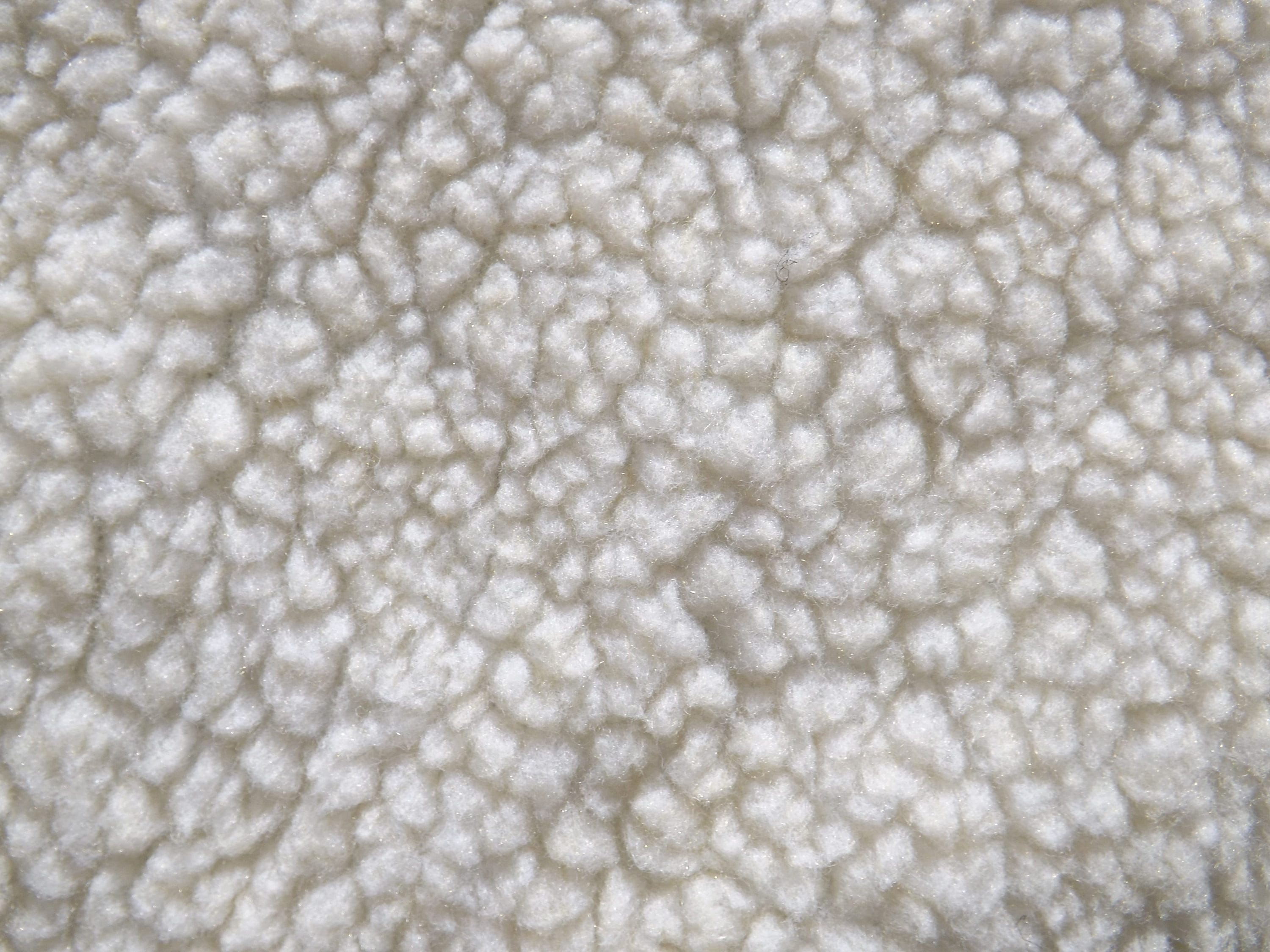 Knit Sherpa Fabric Remnant, Natural Color, 24" by 19", Acrylic Craft