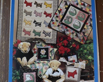 Little Quilts Pattern, "Playmates", Vintage, Unopened, Cats& Dogs Quilts, Pillow