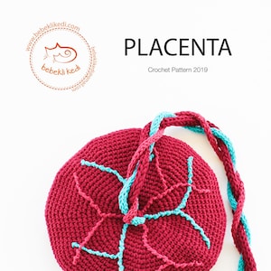 Crochet Pattern!! PLACENTA Model | Teaching tool | Doula | Midwife | Crochet Organ/En/Es/De/Tr