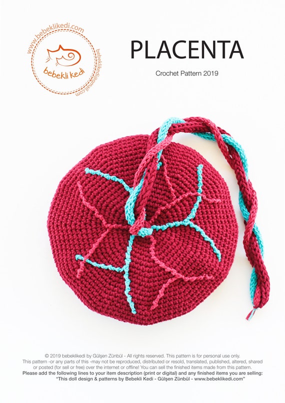 Crochet Pattern!! PLACENTA Model | Teaching Tool | Doula | Midwife
