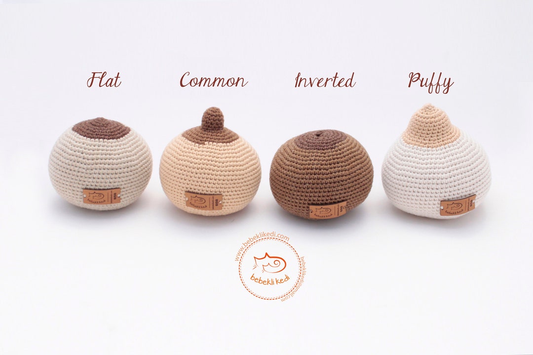 Anatomical Breast Models With Four Different Nipple Types