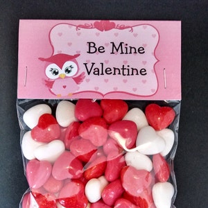 Valentine&#39;s Day Treat Bag Topper - Be Mine Valentine Owl