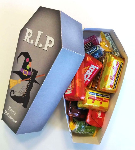 Halloween Coffin Treat Box RIP Favor Box Halloween Party Etsy