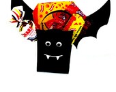 Halloween Bat Treat Bag/Box - Halloween Treat Bags - Halloween Favors - Printable Halloween favors
