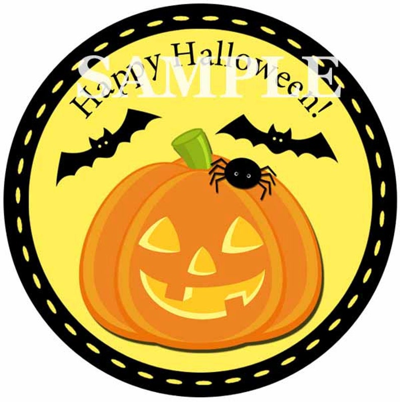 Halloween Pumpkin Cupcake Topper & Matching Cupcake Wrappers image 1