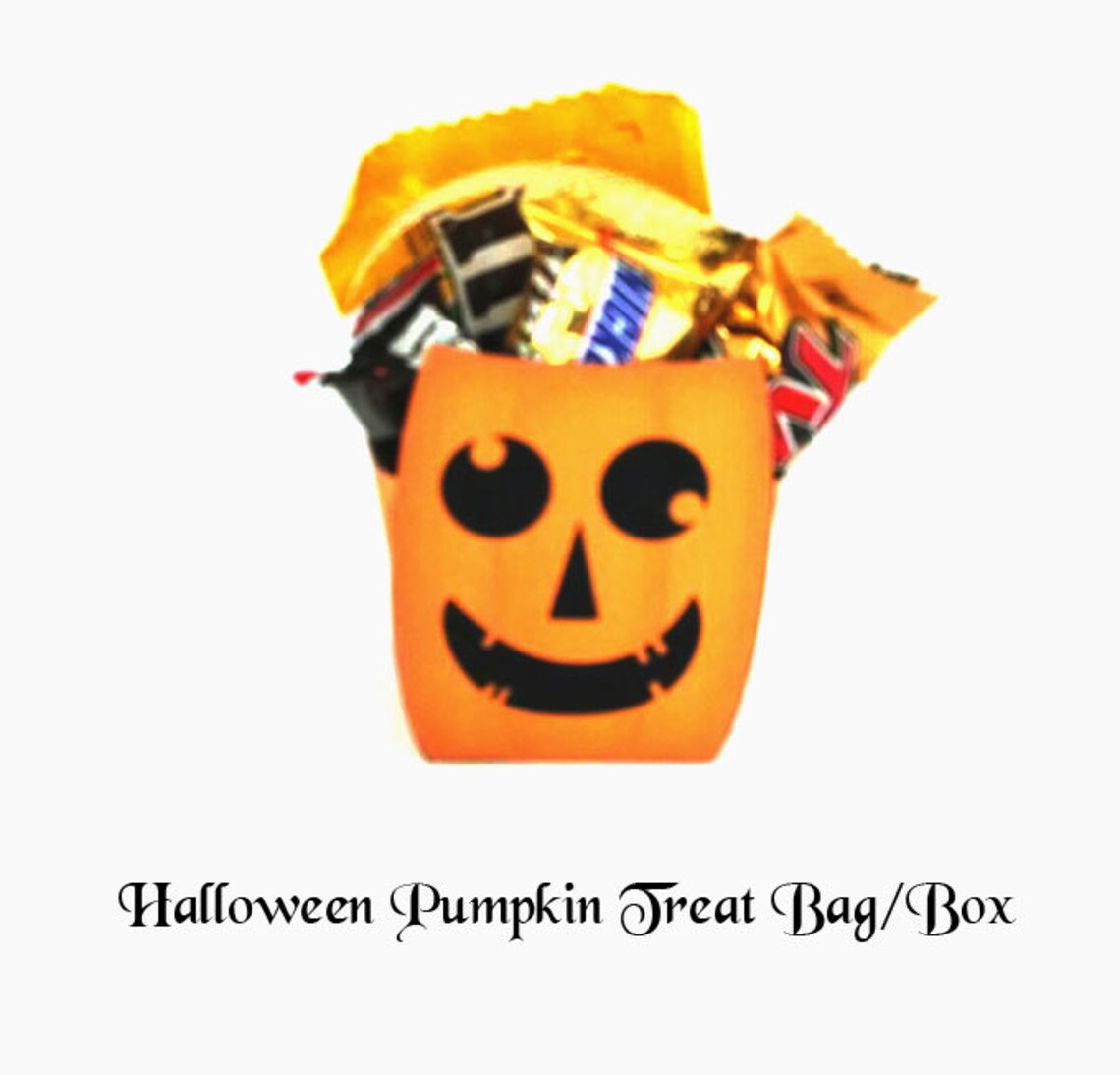 Halloween Pumpkin Treat Bag/box Halloween Favor Halloween Etsy