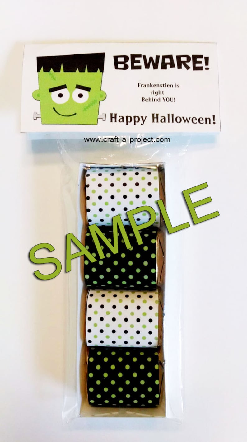 FRANKENSTEIN Halloween Chocolate Nugget Wrappers, Topper and Tray Set ...