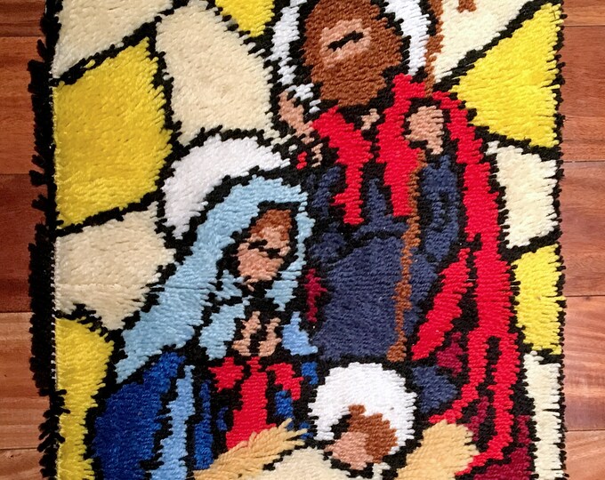 Nativity Hook Latch Rug Etsy