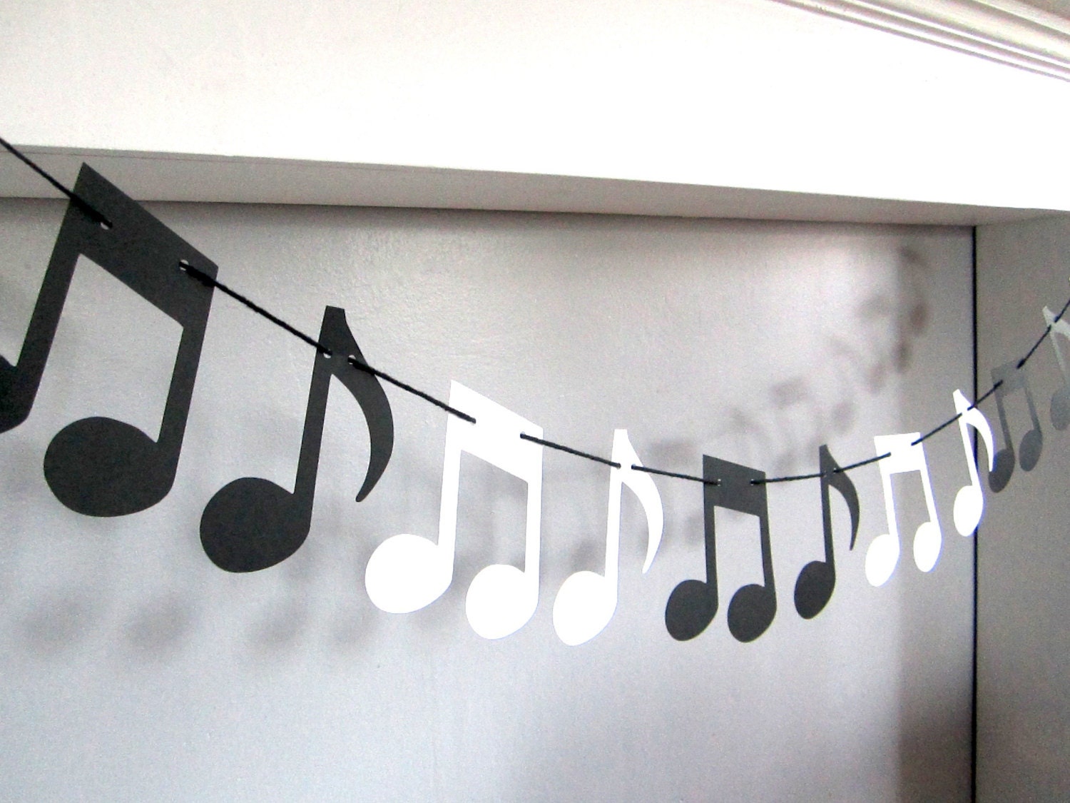 Music Note Garland Music Recital Music Teacher Gift Music Etsy