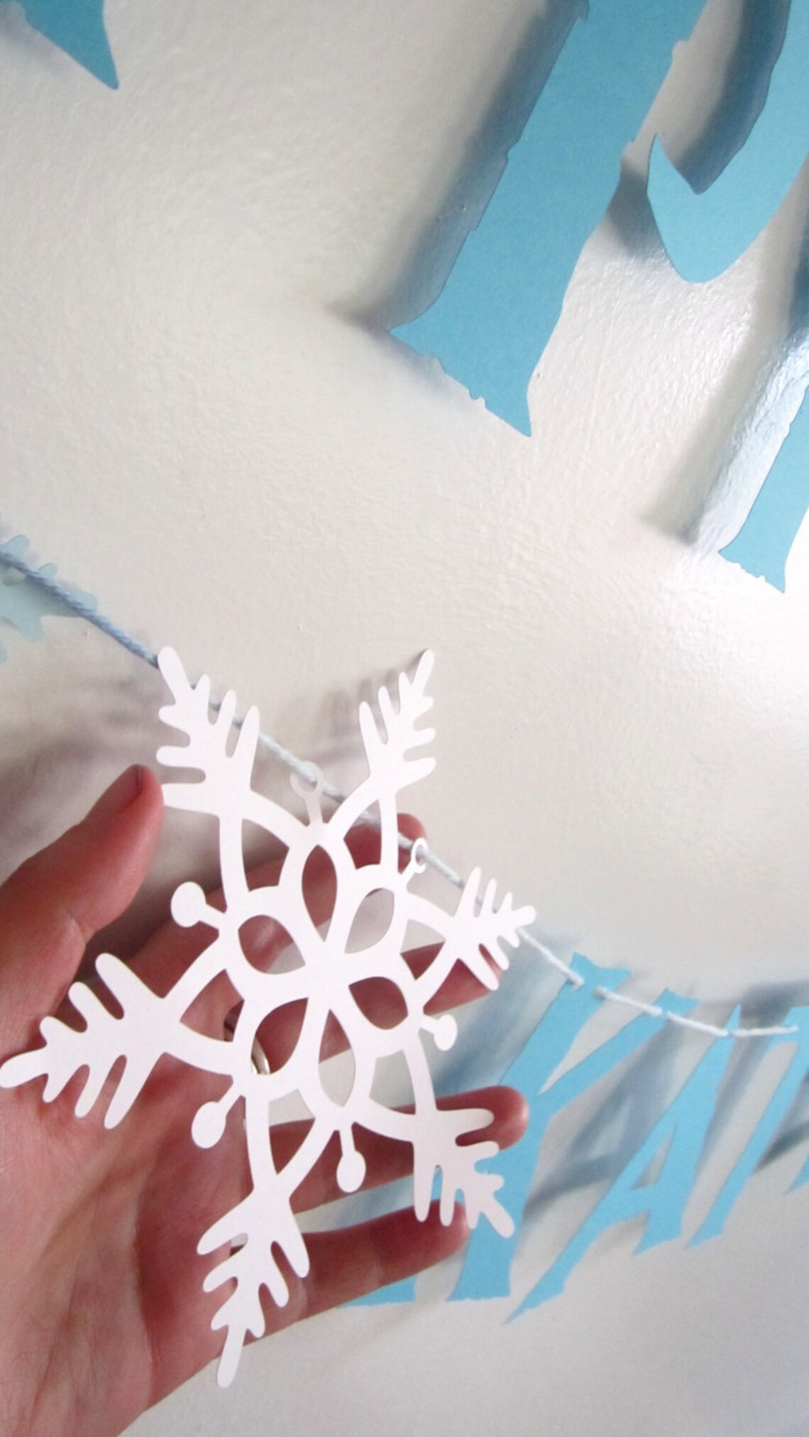 Frozen Snowflakes The Party Is Here - Foil Banner main image 1