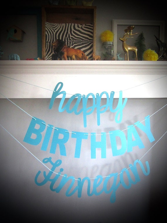 Cursive Birthday Cursive Font Happy Birthday With Name Etsy