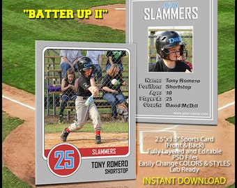baseball card template perfect
