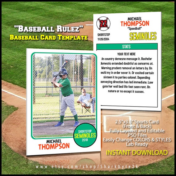 Back Of Baseball Card Template Back Of Baseball Card Template