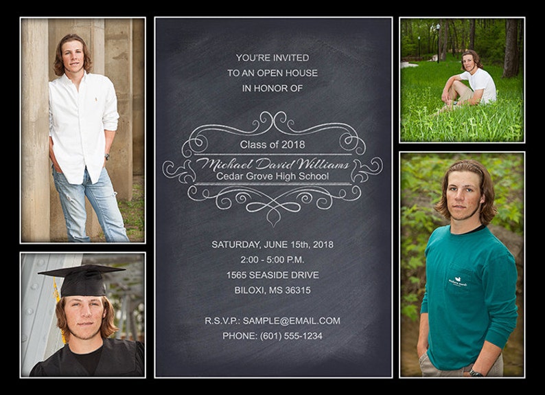 2020 Thank You Card and Invitation For Senior Graduation