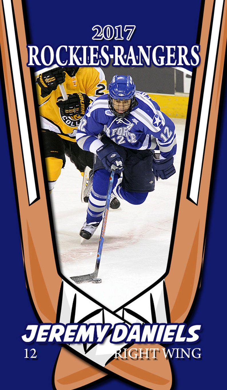 2020 Miniature Hockey Card Template pour Etsy
