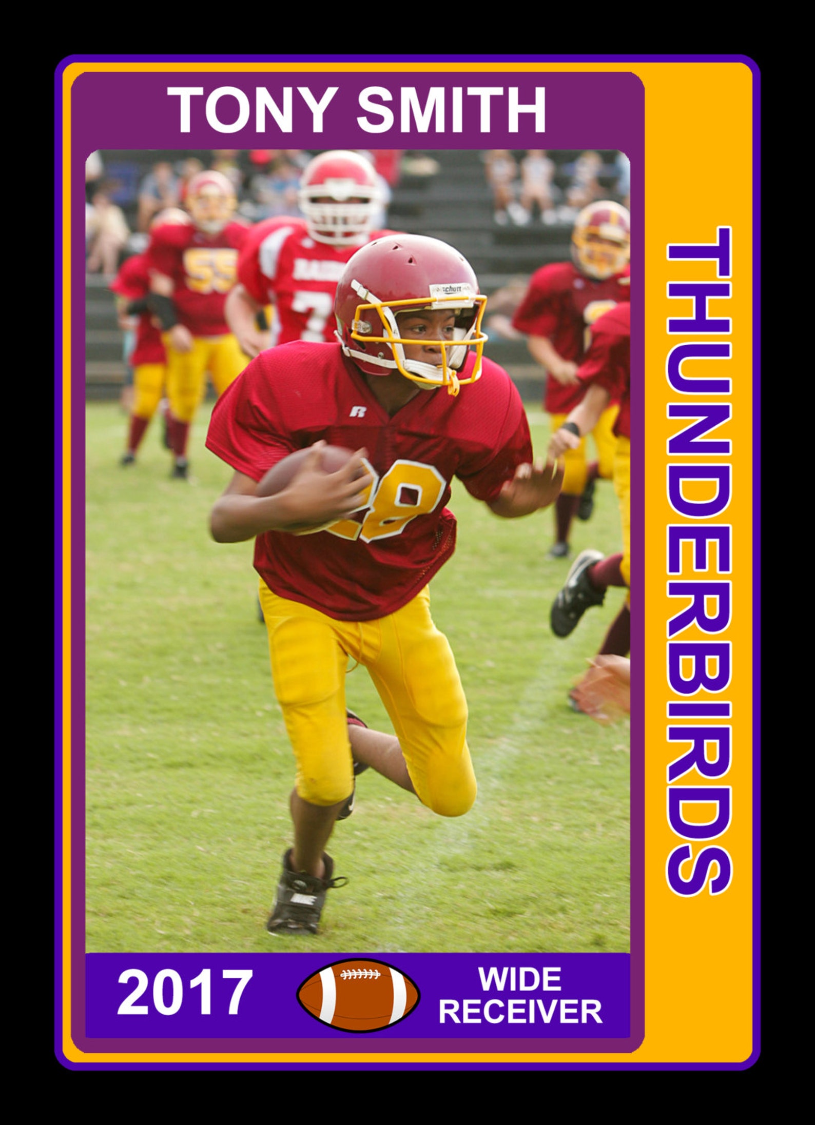 2020 Football Card Template for Photoshop. Easily change | Etsy