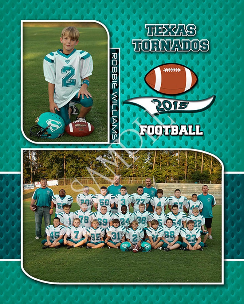 2019 8x10 Football Sports Memory Mate Template For Etsy 2019 8x10 Football Sports Memory Mate Template For Etsy