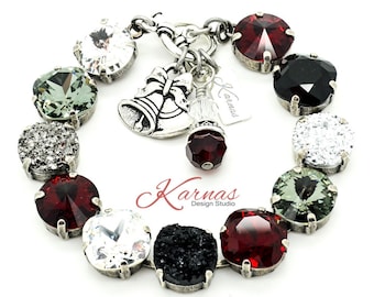 CHRISTMAS ON BROADWAY 12mm Mixed Media Bracelet K.D.S. Premium Crystal *Pick Your Finish *Karnas Design Studio™ *Free Shipping