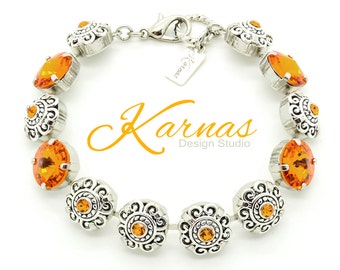 CITRUS RUSH 12mm Metal Element Bracelet K.D.S. Premium Crystal *Pick Your Finish *Karnas Design Studio *Free Shipping