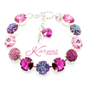 SECRET CRUSH 12mm Mixed Media Charm Bracelet Made With K.D.S. Premium Crystal *Choose Your Finish *Karnas Design Studio™ **