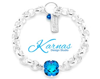 BERMUDA CHAIN 12mm Single Stone Chain Bracelet Made With K.D.S. Premium Crystal *Choose Your Finish *Karnas Design Studio™ *Free Shipping